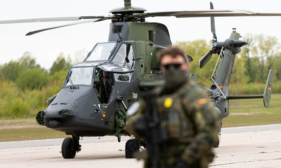  Pratybų &bdquo;Griffin Lightning 2025&ldquo; pristatymas ir Lietuvoje dislokuotų Vokietijos sraigtasparnių pakilimas