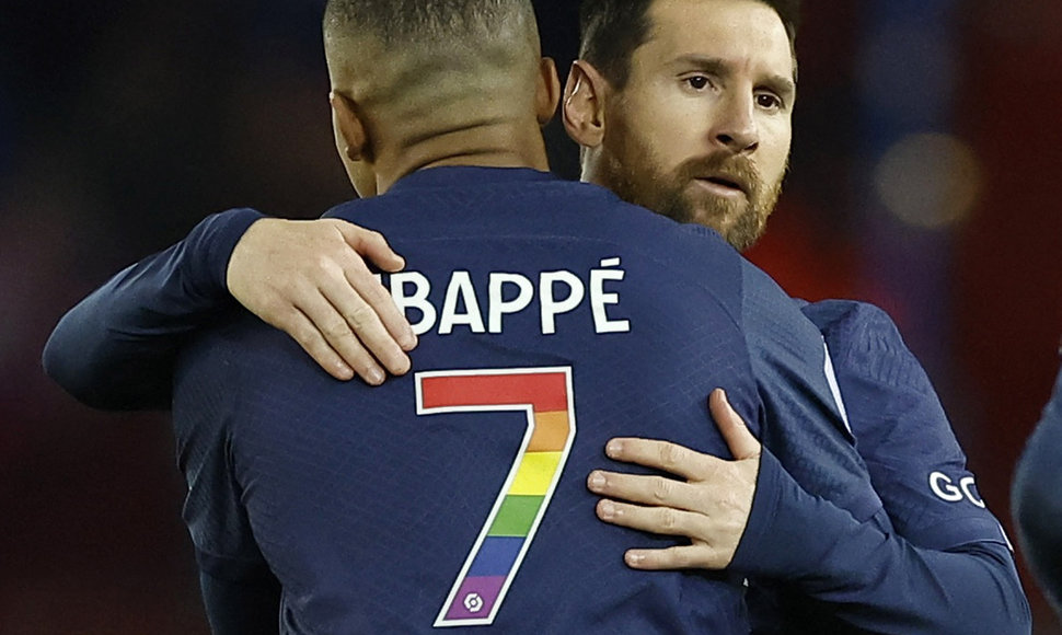 Kylianas Mbappe ir Lionelis Messi.