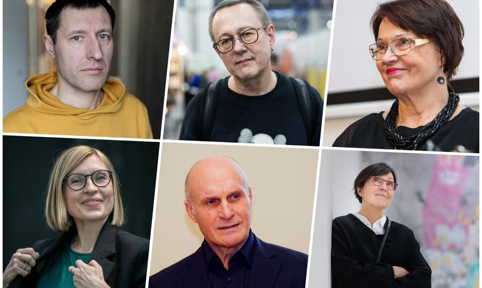 Nacionalinių premijų laureatai Ignas Mi&scaron;kinis, Gintaras Grajauskas, Giedrė Kaukaitė, Marija Drėmaitė, Albinas Kėleris, Laisvydė &Scaron;alčiūtė 