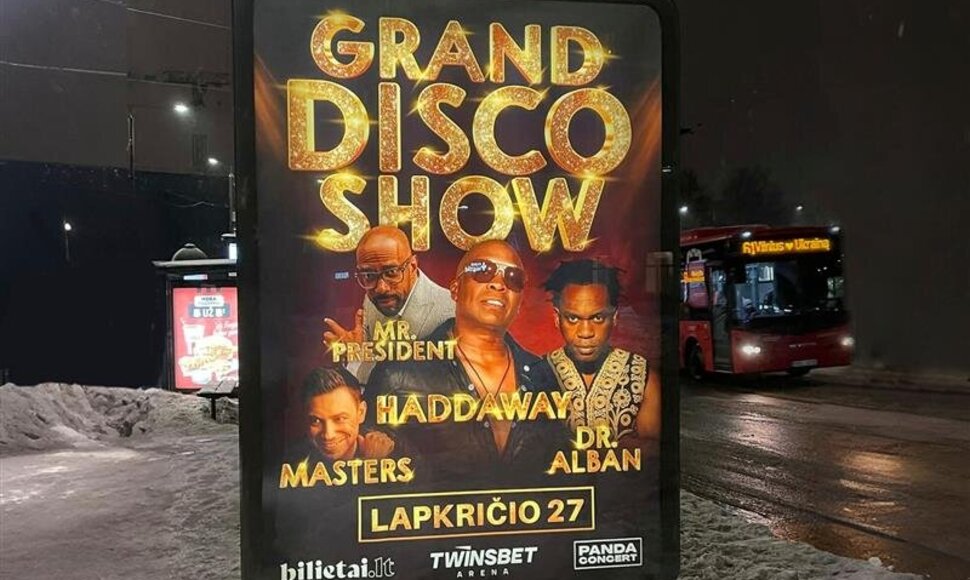 Koncerto plakatas Vilniaus gatvėje