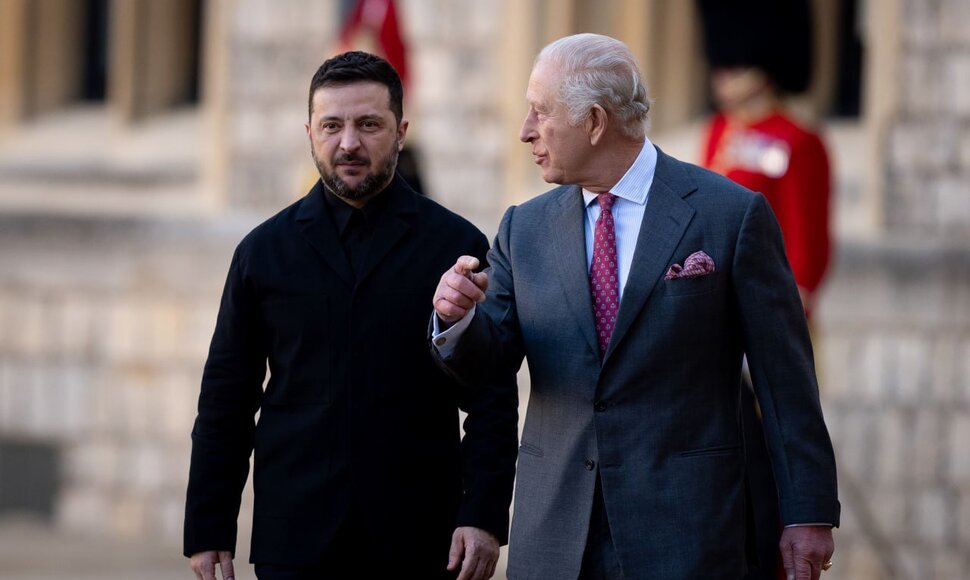 Karalius Karolis III Vindzoro pilyje priėmė Volodymyrą Zelenskį