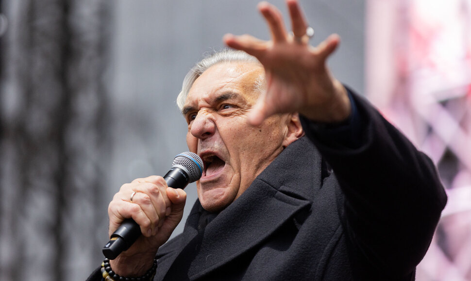 Žinomi žmonės kultūros bendruomenės finaliniame mitinge