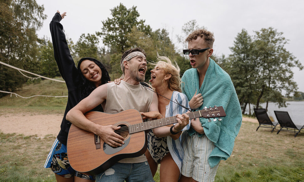 Filmo &bdquo;&Scaron;eima į gamtą&ldquo; akimirka