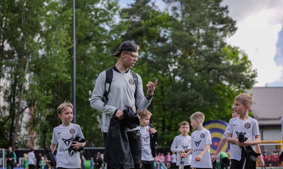 &bdquo;Daugiau nei gimtadienis&ldquo; labdaringos futbolo &scaron;ventės akimirka