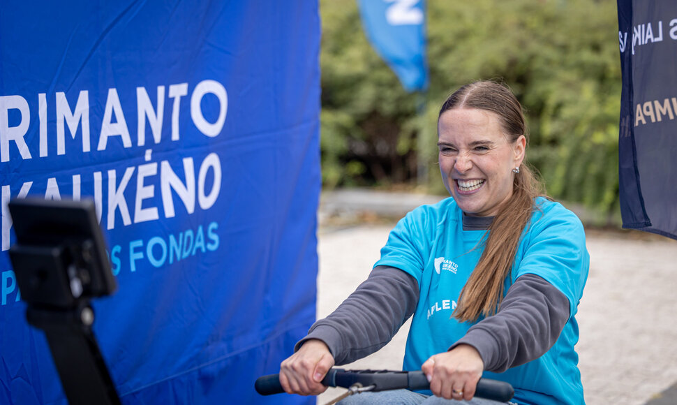 Rimanto Kaukėno paramos fondo komanda Velomaratone