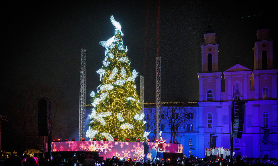 Kalėdų eglės įžiebimas Kaune 2023 m.