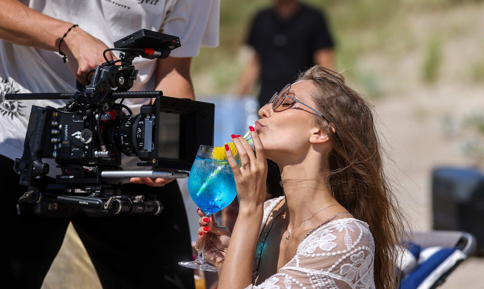 Džordanos Butkutės klipo filmavimas Palangoje