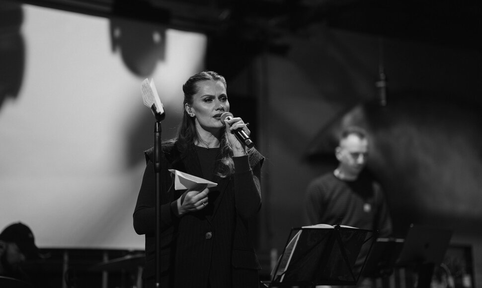 Jurgos &Scaron;eduikytės jubiliejinio albumo pristatymo akimirka