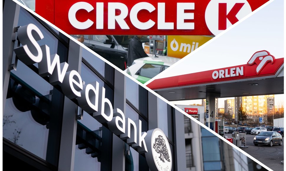 „Orlen“, „Circle K“, „Swedbank“