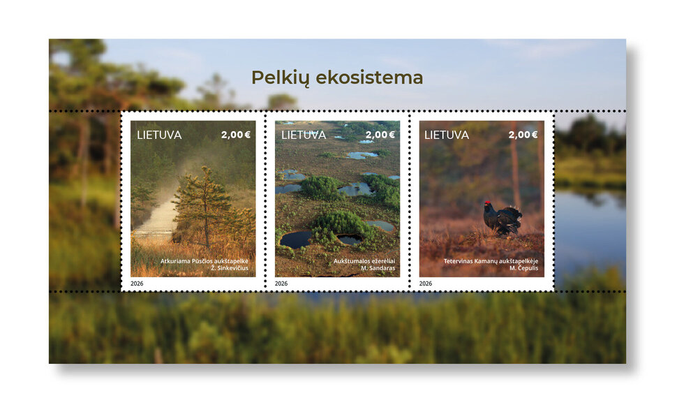 Pašto ženklai „Pelkių ekosistema“