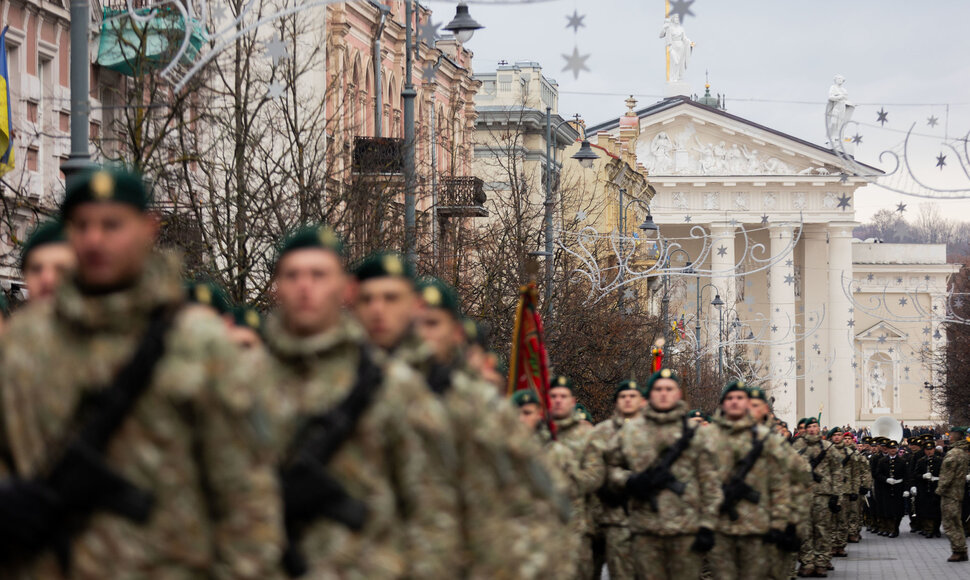 Lietuvos kariuomenės dienos minėjimas Katedros aik&scaron;tėje