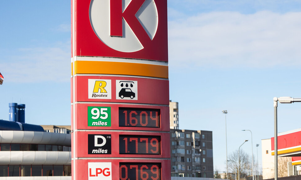 Degalų kainos Vilniuje