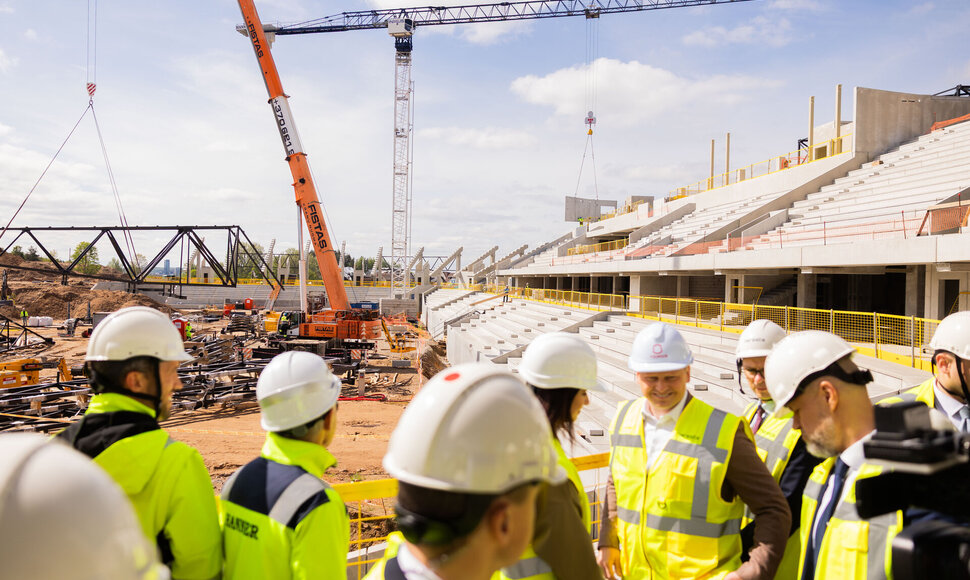 Spaudos konferencija dėl Nacionalinio stadiono statybų