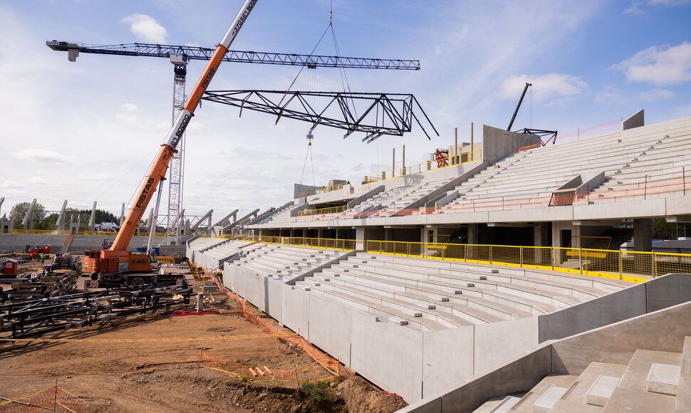 Spaudos konferencija dėl Nacionalinio stadiono statybų