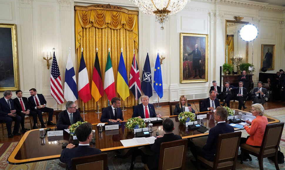 Trumpas susitiko su Zelenskiu ir Europos lyderiais