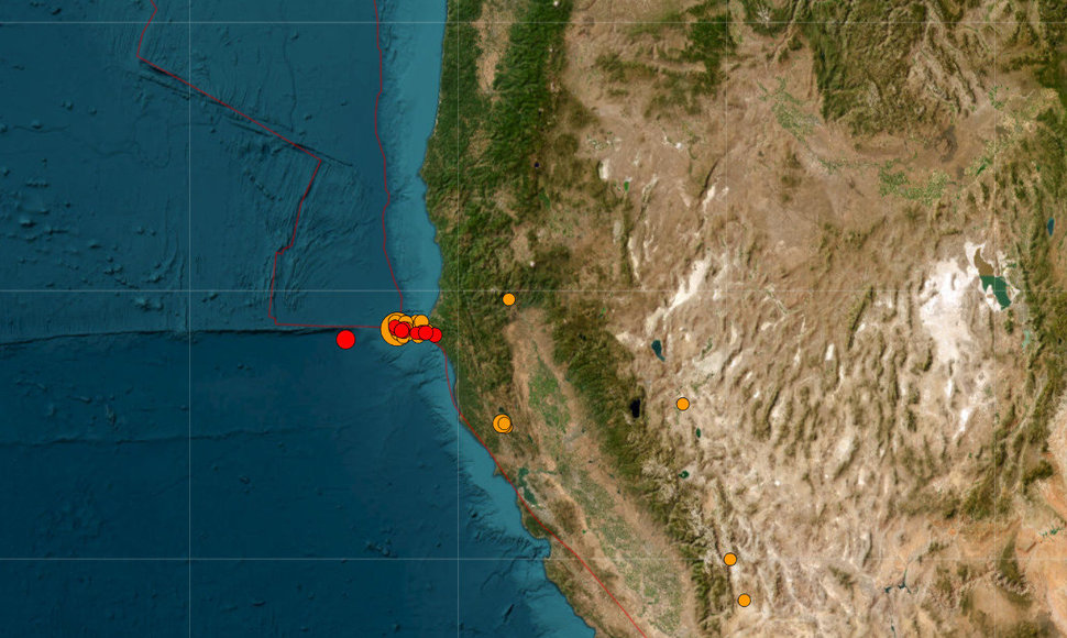 Žemės drebėjimas Kalifornijoje