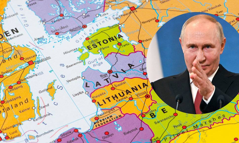 Vladimiras Putinas Baltijos šalių fone