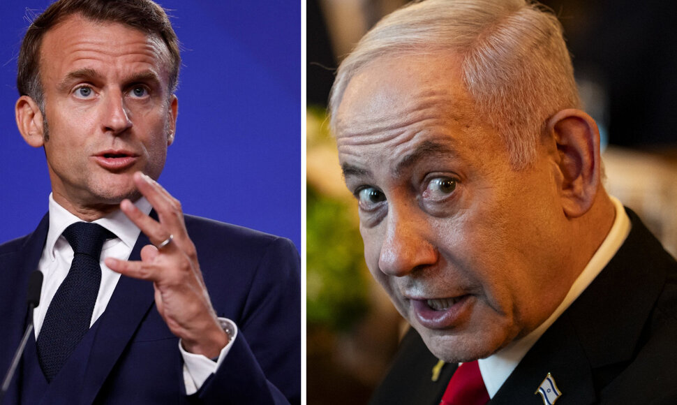Emmanuelis Macronas, Benjaminas Netanyahu