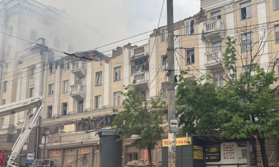 Rusijos atakos padariniai Dnipre