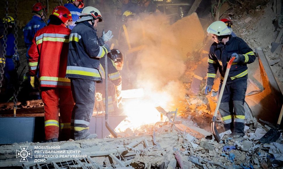 Rusijos smūgis vaikų ligoninei Kyjive