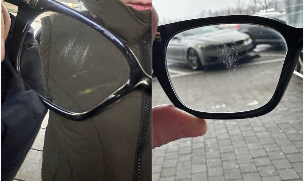 Subraižyti akiniai