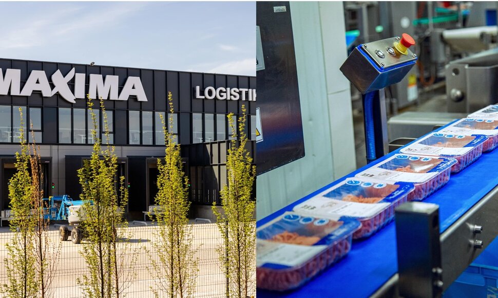MAXIMA logistikos centras ir MAXIMA Kokybės tikrinimo etapai.