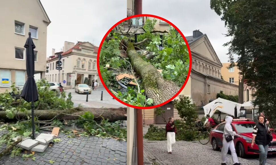 Audros padariniai Vilniaus senamiestyje