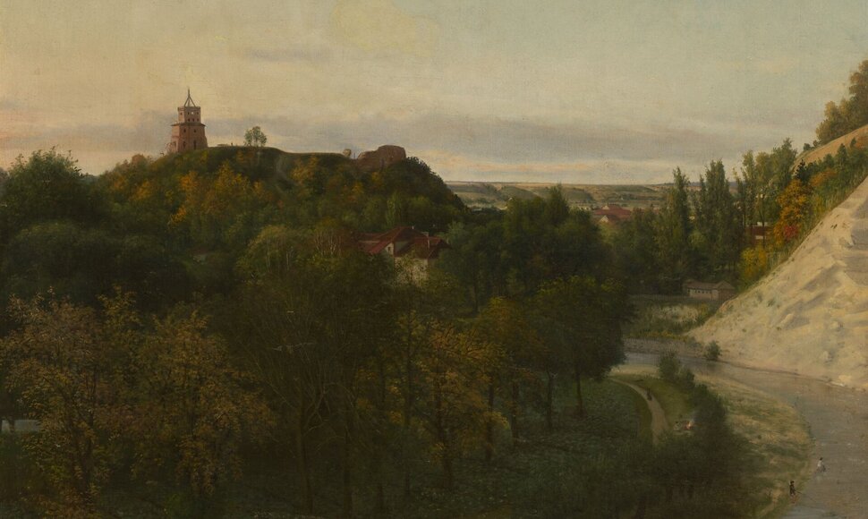 Vincentas Slendzinskis (1838&ndash;1909). Vilniaus Bernardinų sodas ir pilies kalnas. 1886. Drobė, aliejus. Lietuvos nacionalinis dailės muziejus