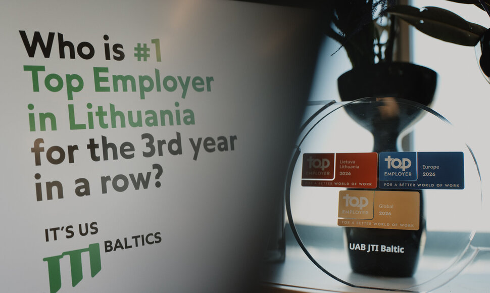 &bdquo;JTI Baltic&ldquo; &ndash; TOP 1 darbdavys Lietuvoje trečius metus i&scaron; eilės 