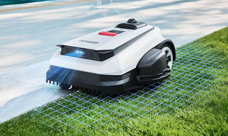 Su naujos kartos &bdquo;Ecovacs GOAT&ldquo; vejos robotu pamir&scaron;ite žolės pjovimo vargus