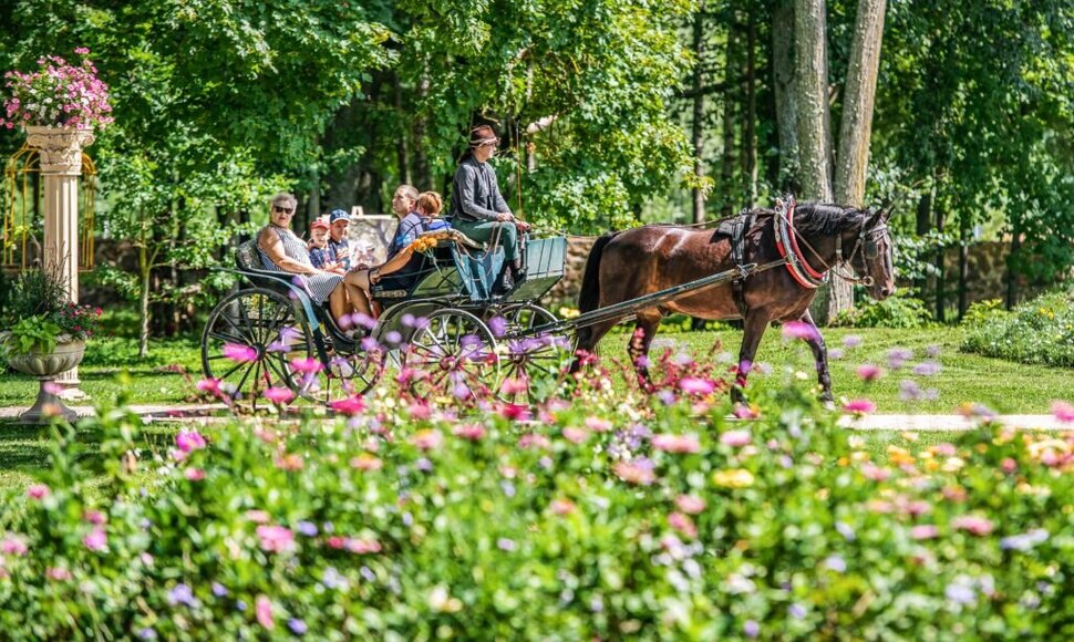 Pakruojo dvare jau atidarytas utopinio grožio Vasaros gėlių festivalis: Mindaugines kviečia &scaron;vęsti tarp milijonų žiedų