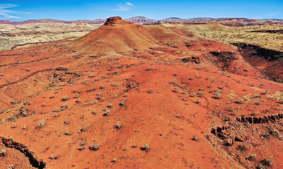 Vakarų AuAustralijoje esantis Pilbaros kratonas sudarytas i&scaron; uolienų, kurioms yra 3,5 milijardo metų.