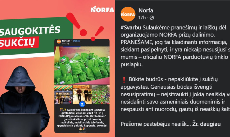 Sukčiai prisimeta "Norfa"