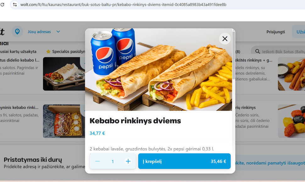Kebabai, Wolt