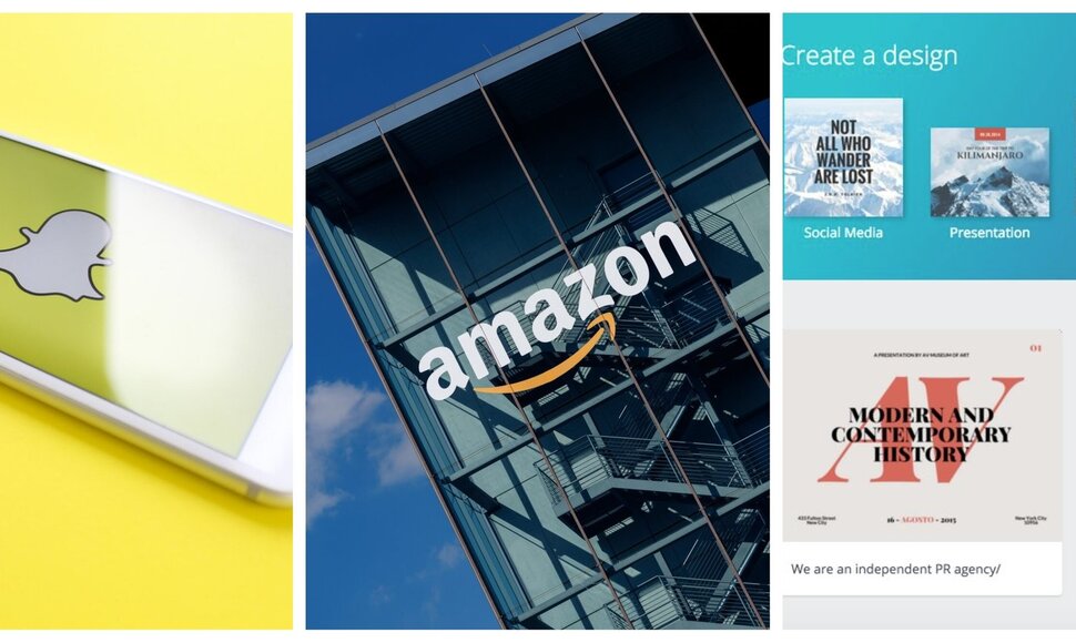 &bdquo;Snapchat&ldquo;, &bdquo;Amazon&ldquo; ir &bdquo;Canva&ldquo;