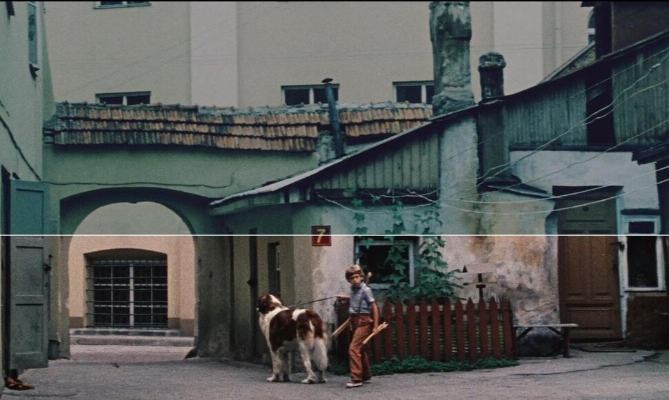 Filmo restauravimo pavyzdys iš vaidybinio filmo „Andrius“ (rež. Algirdas Araminas, 1980)