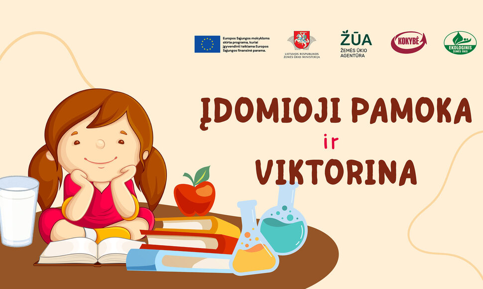 Sveikus skonius atrasti skatina nuo mažens: su vaisių, daržovių ir pieno produktų nauda vaikai bus supažindinami įdomiojoje pamokoje ir viktorinoje