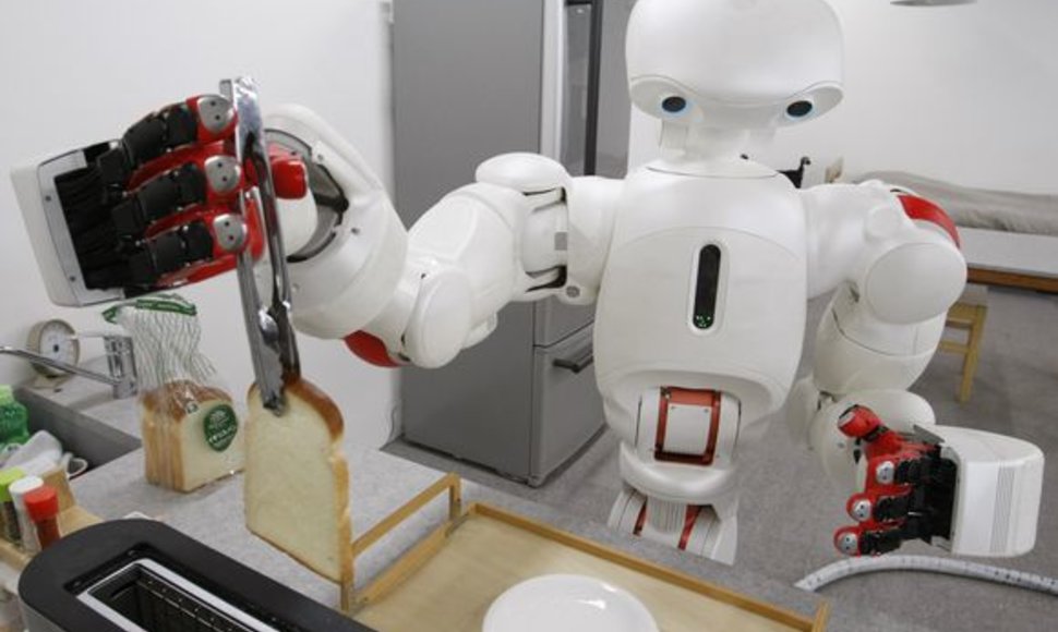 Robotas kepa forminę duoną.