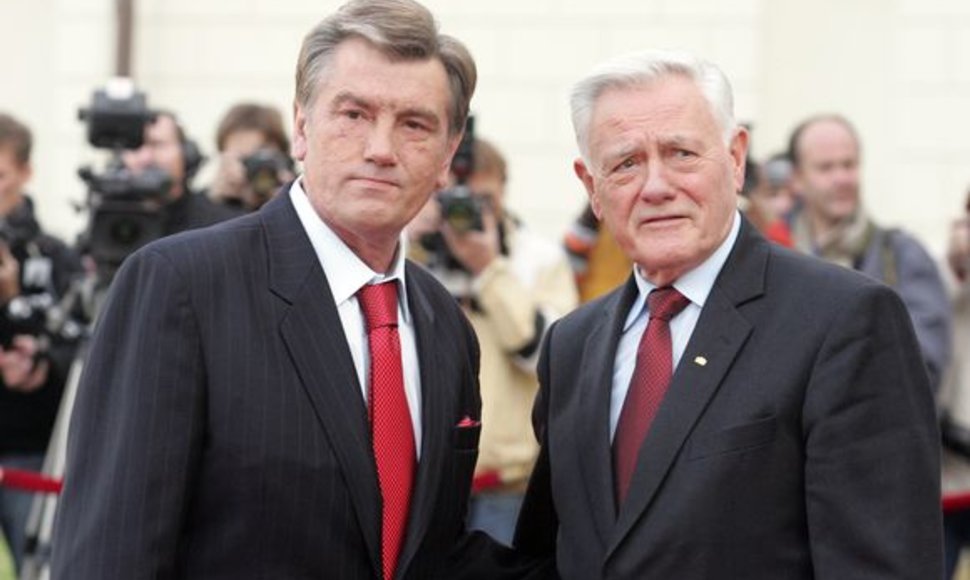 Ukrainos prezidentas Viktoras Juščenka ir Lietuvos Respublikos prezidentas Valdas Adamkus