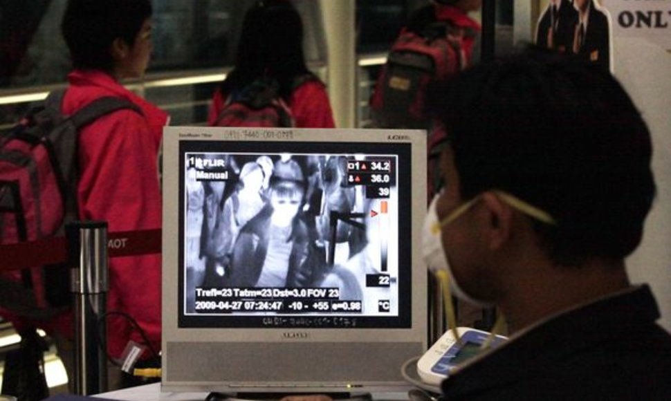 Tailando oro uoste stebima žmonių temperatūra.
