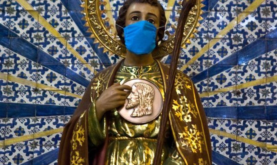 Šventojo statulėlė Meksikos bažnyčioje