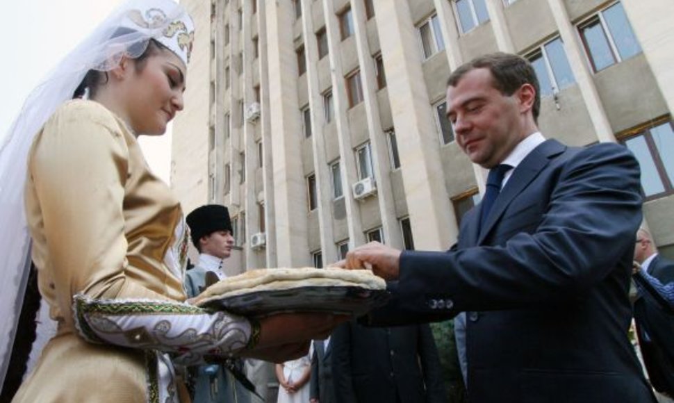 Rusijos prezidentas D.Medvedevas Pietų Osetijoje