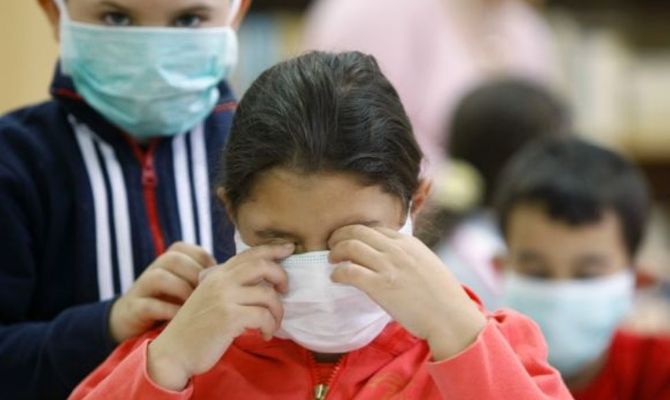 Vaikai saugosi gripo