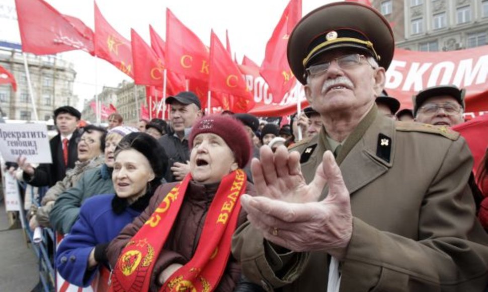 Komunistų demonstracija Maskvoje