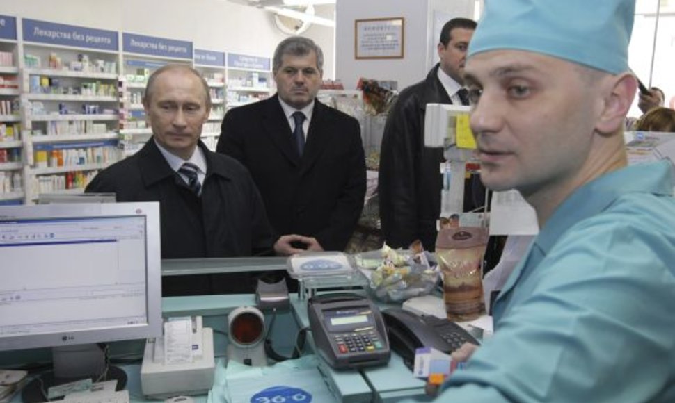Vladimiras Putinas vaistinėje