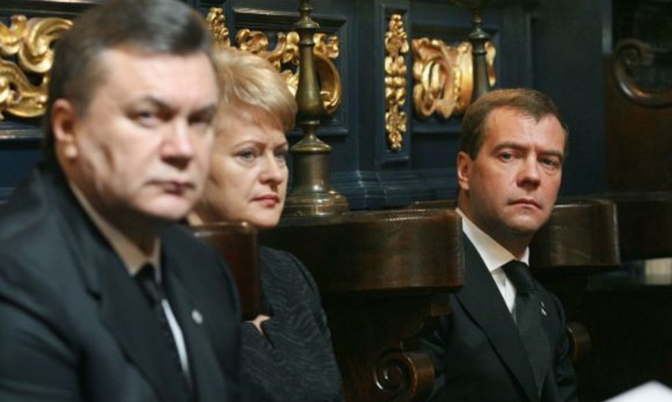 Dalia Grybauskaitė L.Kaczynskio laidotuvėse