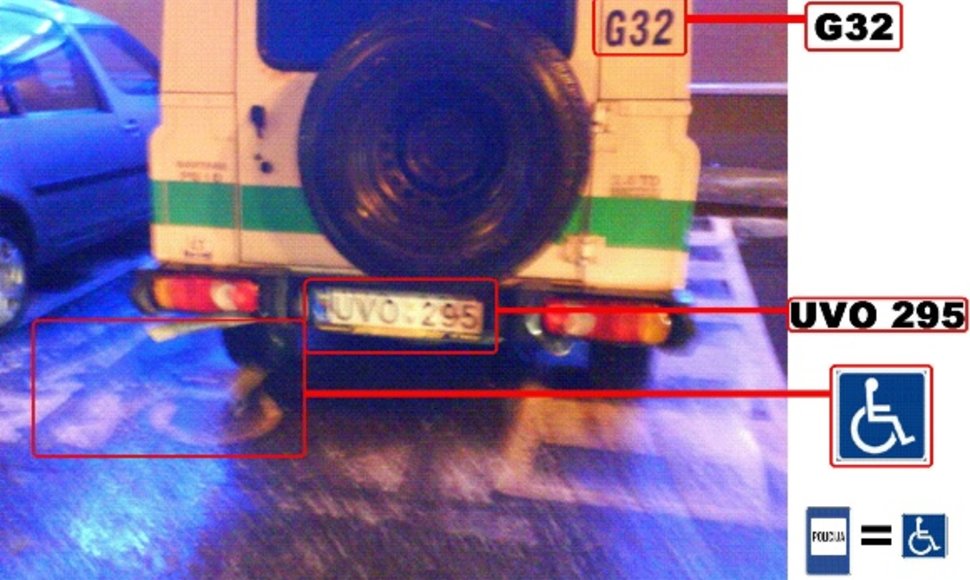 Fotopolicija: policija neįgaliųjų vietoje