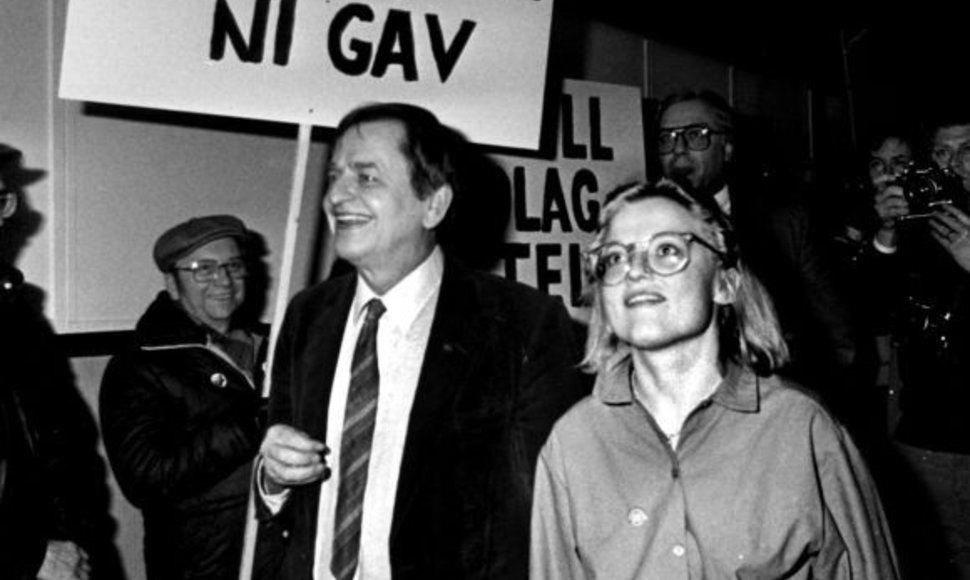 Olofas Palme ir Anna Lindh 1980 m.