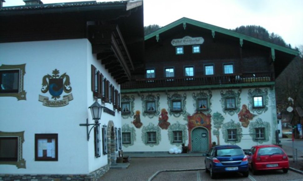 Dekoruotas namas Walchsee, Austrija