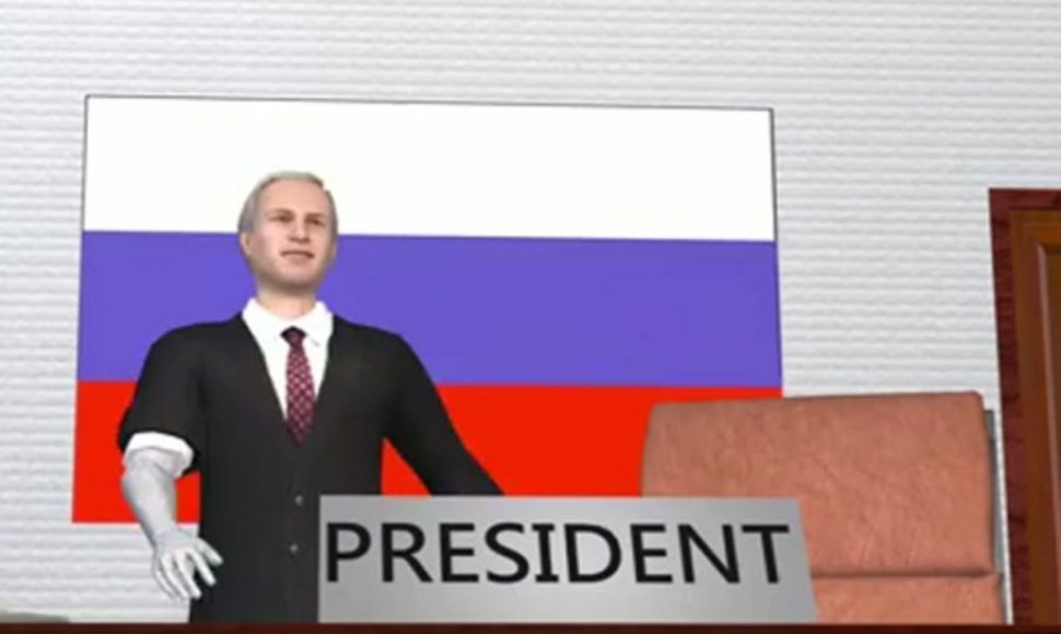 Kadras iš taivaniečių filmuko apie V.Putiną